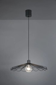 Czarna metalowa lampa wisząca z metalowym kloszem ø 50 cm Margarita – Reality