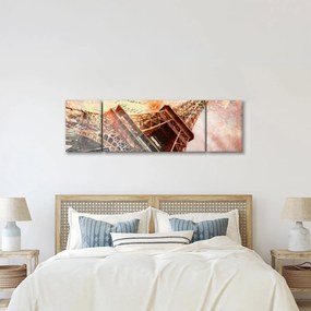 Obraz - Wieża Eiffla w stylu vintage (170x50 cm)