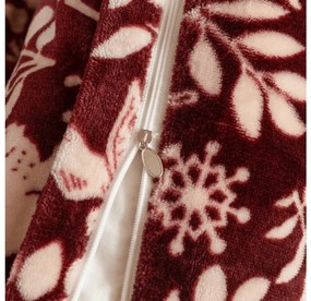 PrzytulneMieszkanie.pl PrzytulneMieszkanie.pl Pościel z mikropluszu FOREST ANIMALS burgund. Rozmiar pościeli: 80 x 80 cm | 135 x 200 cm