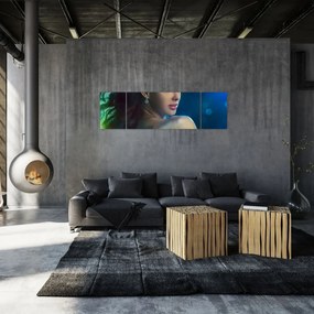 Obraz - Spojrzenie młodej kobiety (170x50 cm)