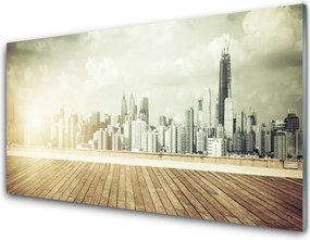 Panel Szklany Potęga Nowojorskich Drapaczy Chmur