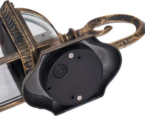 Klasyczna zewnętrzna lampa ścienna antyczne złoto IP44 - Glasgow