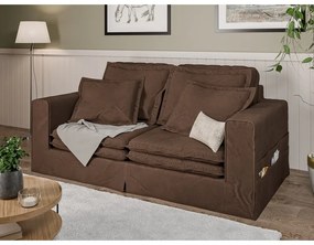 Ciemnobrązowa sofa 196 cm Nora – Ropez