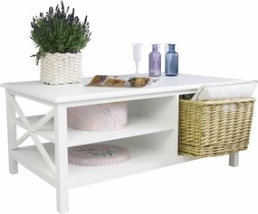 Stolik kawowy, matowa biel