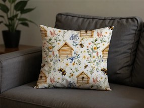 Bawełniana poszewka na poduszkę WOODEN HOUSES POLY 45x45 cm, kolorowa
