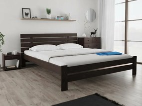 Łóżko PARIS podwyższone 180 x 200 cm, orzech Stelaż: Bez stelaża, Materac: Materac Sommera