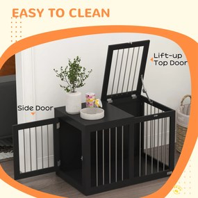 PawHut Klatka dla Psa Czarna 80x50x56,5cm | Aosom PL