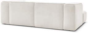 Biały narożnik z materiału bouclé (lewostronny) Zephyr – Bobochic Paris