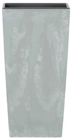 Donica ogrodowa z wkładem Urbi Square Beton Effect 26,5 x 26,5 x 50 cm szary PROSPERPLAST