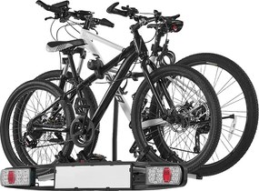 Wspornik do Przechowywania Rowerów, SucceBuy Bagażnik Rowerowy na Hak dla 2 Rowerów, Blokowalny Wspornik do Odbiorników 5 cm