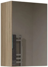 Szafka łazienkowa z lustrzanym frontem dąb sonoma H4-A49