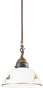 Kolarz 731.30.150 - Żyrandol na linkach NONNA 1xE27/75W/230V, śr. 20 cm, wykończenie jeleni/rose gold