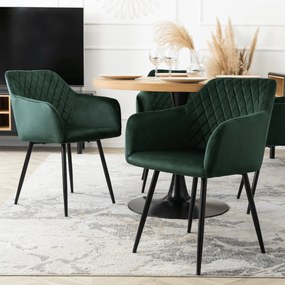 Krzesło Tapicerowane SHANE Zielone Nowoczesne Loft