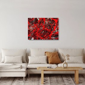 Obraz na szkle - Ekspresyjna abstrakcja (70x50 cm)