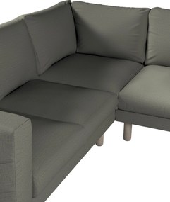 Pokrowiec na sofę narożną Norsborg 4-osobową kolor szary tkanina strukturalna