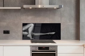 Panel szklany do Kuchni Nogi w Kabaretkach (Czarno-Białe)