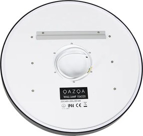 Lustro łazienkowe czarne 50 cm z LED, 3-stopniowe ściemnianie dotykowe, okrągłe - Miral