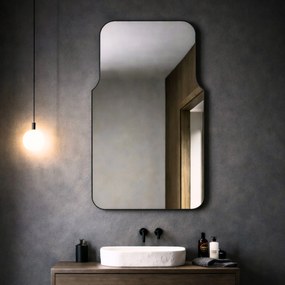 Lustro o nieregularnym kształcie oszlifowane bez podświetlenia ROUND Decor | Różne rozmiary | Różne kolory : Kolor tafli szkła - Srebrny, Rozmiar - 70x180 cm