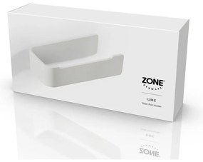 Biały ścienny metalowy uchwyt na papier toaletowy Ume – Zone