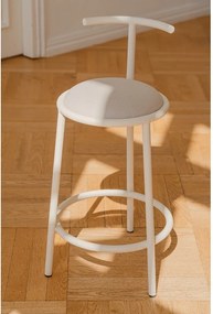 Beżowy metalowy hoker (wysokość siedziska 68 cm) Hogo – noo.ma