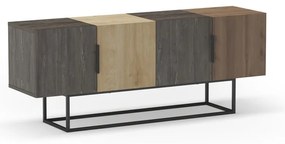 Brązowa szafka pod TV w dekorze dębu 140x55 cm Titan – Marckeric