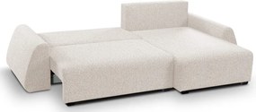 Narożnik ALMI Prawostronny z funkcją spania, wolnostojący tkanina EXCITE ME 02 Beżowy