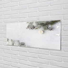 Panel szklany do Kuchni Leśne Szyszki i Gałązki