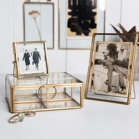 Metalowa ramka stojąca w kolorze złota 8x8 cm – Rex London