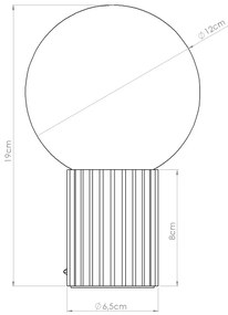 Lampa biurkowa HALO zielona oliwka ryflowana SOLLUX  LIGHTING