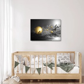 Obraz na szkle - kule w kolorze ochry (70x50 cm)