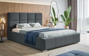 Tapicerowane łóżko z zagłówkiem 120x200 Tri 2X - 36 kolorów