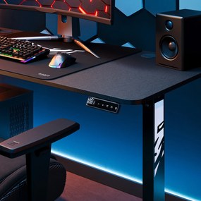 Biurko gamingowe elektryczne Diablo X-Tensio 140 cm, kolor czarny carbon