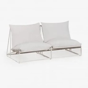 Sofa Modułowy Ogrodowy 2-częściowy Amaro Gardenia Biel - Sklum