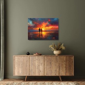 Obraz na szkle - Spacer po plaży (70x50 cm)