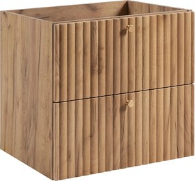 Szafka łazienkowa wisząca z wnęką na umywalkę 60 dąb craft złoty, uchwyty w trzech kolorach, 60 x 44,4 x 57 cm