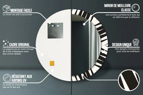 Abstrakcja geometria Lustro dekoracyjne okrągłe