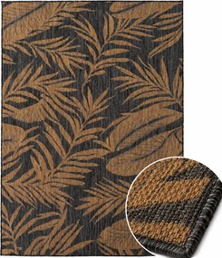 Dywan uniwersalny MIRA Liście Czarno Brązowe 120 cm x 160 cm
