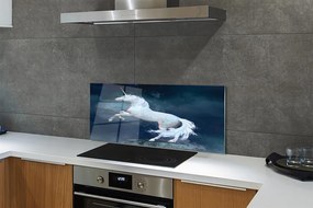 Szkło do Kuchni na Ścianę Jednorożec na tle Planet