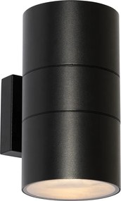 Nowoczesna lampa ścienna zewnętrzna czarna 2-światłowa AR111 IP44 - Duo