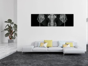 Obraz - Słoń na czarnym tle (170x50 cm)
