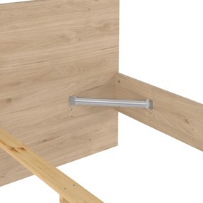 Łóżko dwuosobowe w dekorze dębu bez stelaża 140x200 cm w naturalnym kolorze Naia – Tvilum