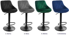 Zielony welurowy hoker obrotowy - Melux 4X