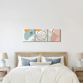 Obraz - ilustracja liścia (z zegarem) (90x30 cm)
