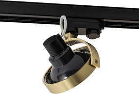 Nowoczesny 3-fazowy reflektor szynowy złoty - Master 111 Honey