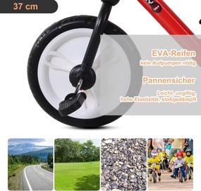 HOMCOM Rowerek Biegowy 2 w 1 Dla Dzieci Z Kółkami Podporowymi i Pedałami 2-5 Lat PP Czerwony | Aosom PL