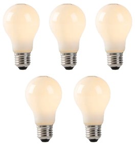 Zestaw 5 żarówek LED E27 z opalowym szkłem 1W 80lm 2200K