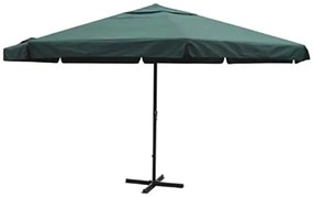 Zielony parasol tarasowy aluminiowy z podstawą - Diola