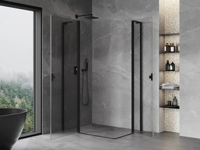 Mexen Mist L Duo kabina prysznicowa uchylna 100 x 90 cm, transparent, czarna - 8A4L-100-090-70-00