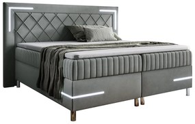 Ciemnoszare pikowane łóżko kontynentalne 5 rozmiarów C7-H73