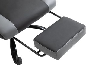 Vinsetto Ergonomiczne krzesło gamingowe z podnóżkiem krzesło biurowe do biurka czarne | Aosom PL